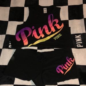 PINK Victoria's Secret Other - NWOT Matching Shorts and Tank outfit β€οΈπβ€οΈ PINK Victoria's Secret Other - NWOT Matching Shorts and Tank outfit β€οΈπβ€οΈ